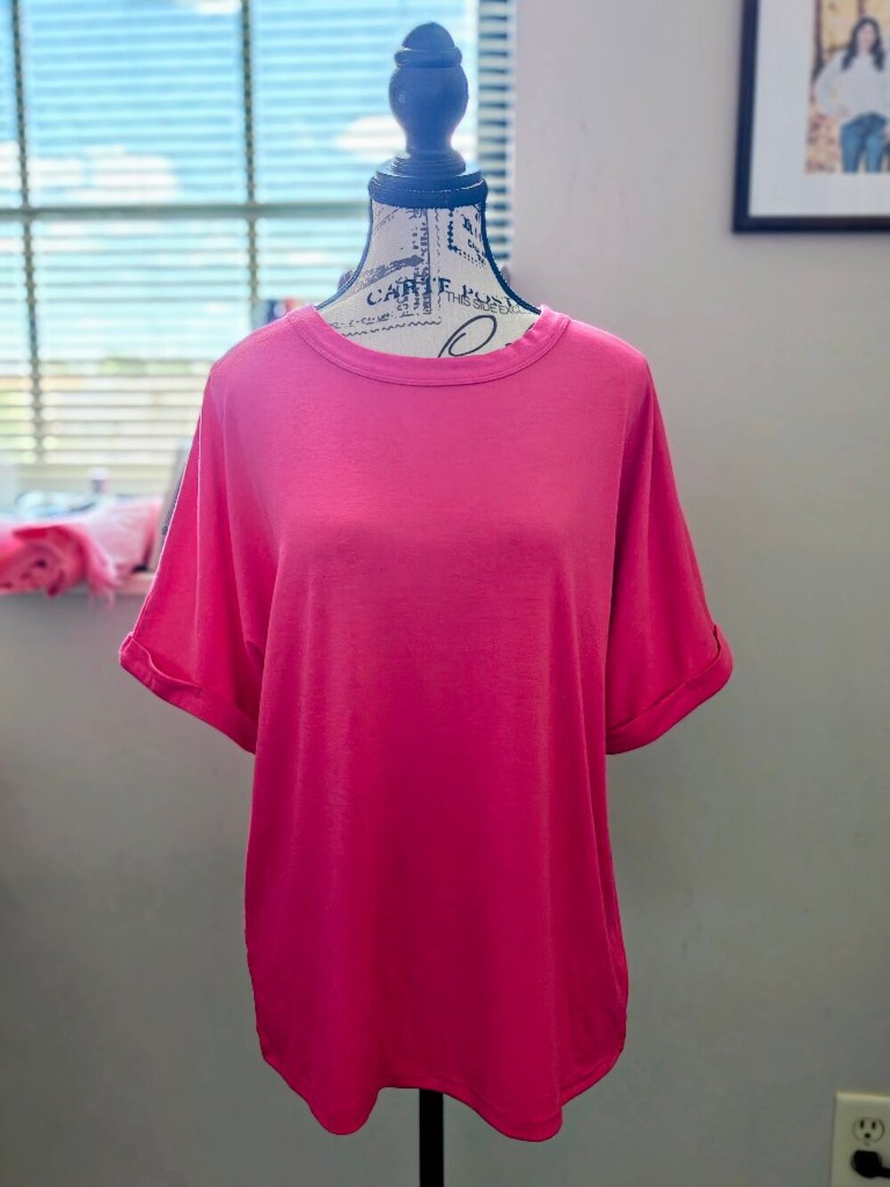 Bright Pink Oversized Tee — Comfy, Lightweight, Everyday Basic